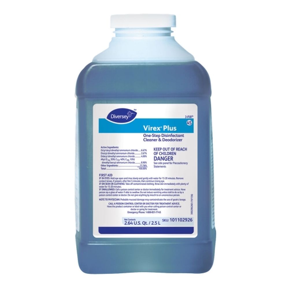 Virex Plus J-fill One Step Disinfectant Cleaner And Deodorizer, 2.5 Liter -- 2 Per Case