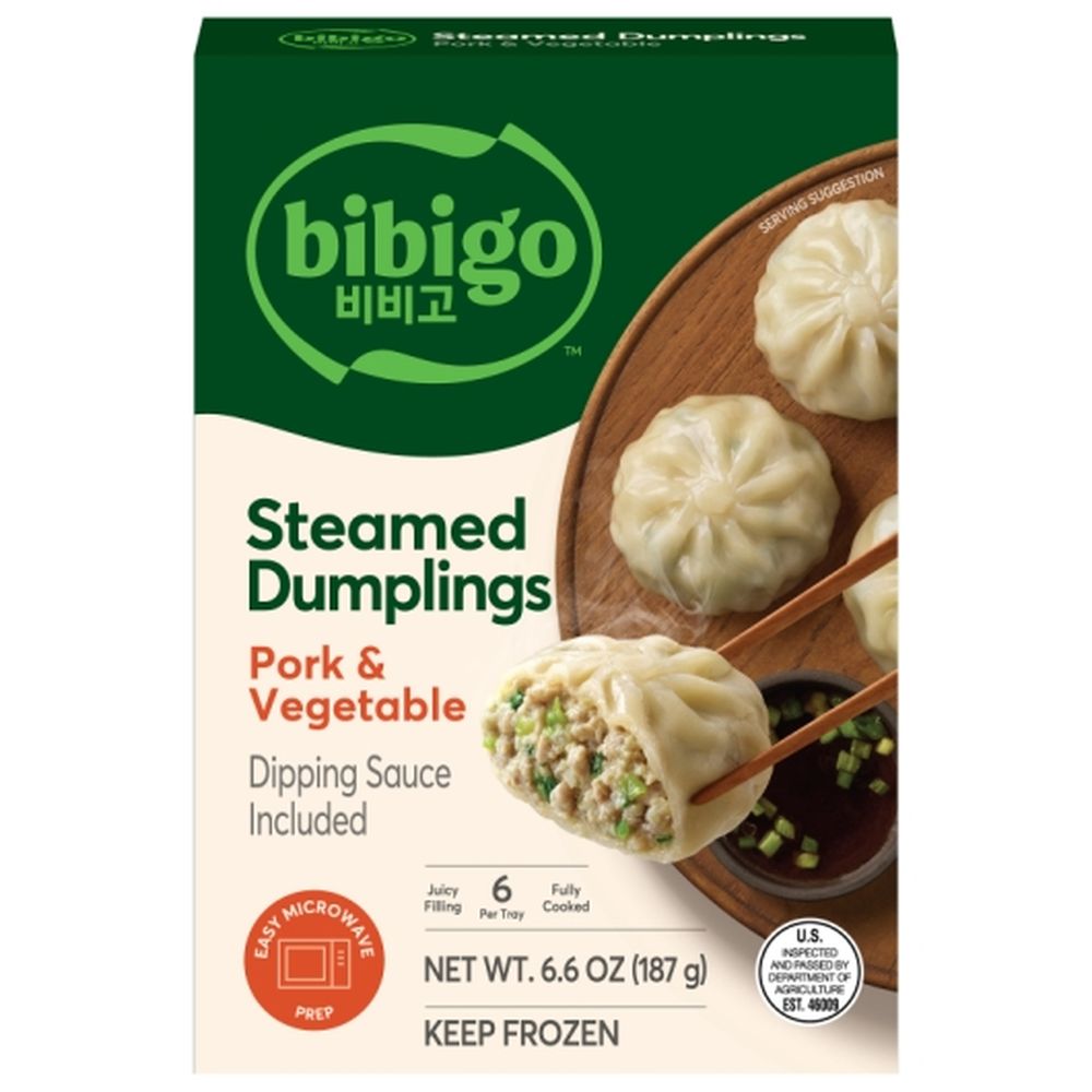 Bibigo Pork And Vegetable Steamed Dumplings, 6.6 Ounce -- 9 Per Case