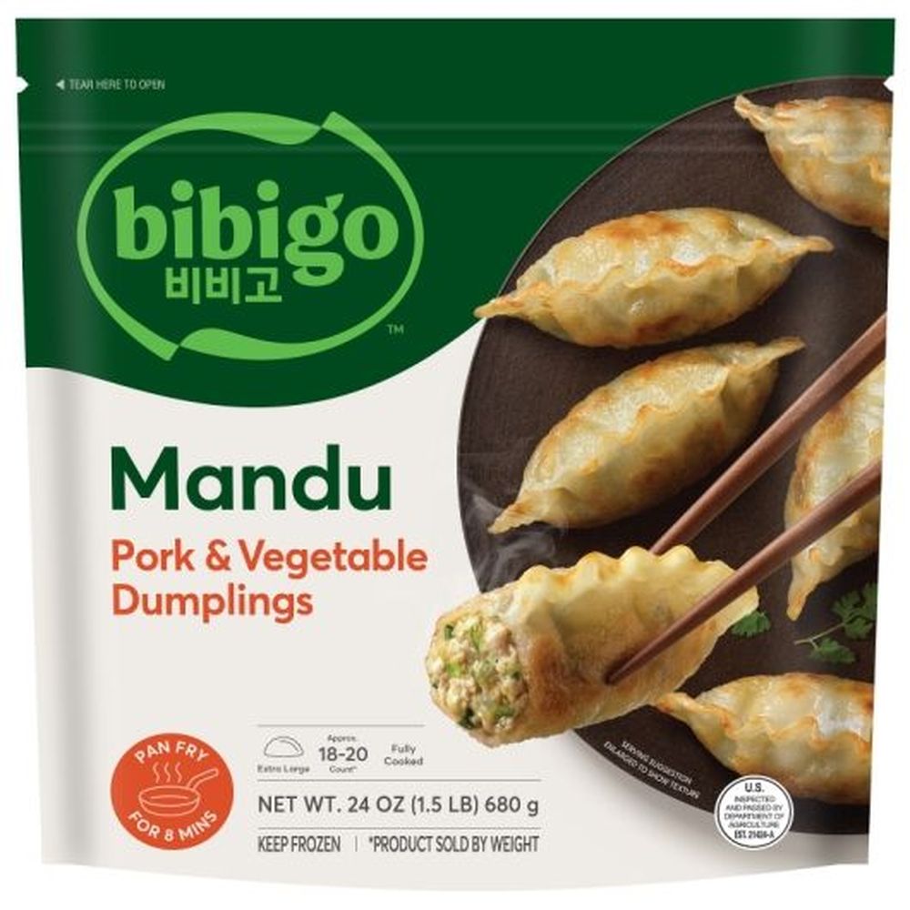 Bibigo Mandu Pork And Vegetable Dumplings, 24 Ounce -- 9 Per Case