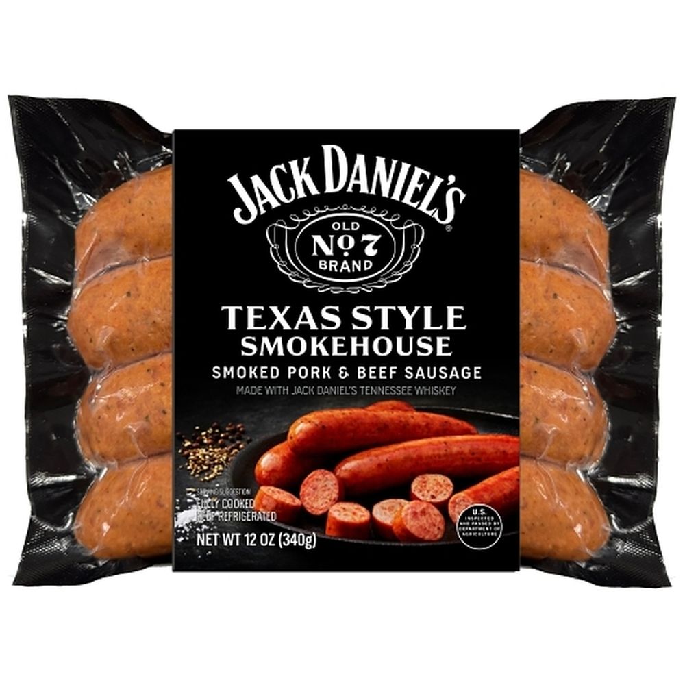 Jack Daniel's Texas Style Smokehouse Pork And Beef Sausage, 12 Ounce -- 10 Per Case