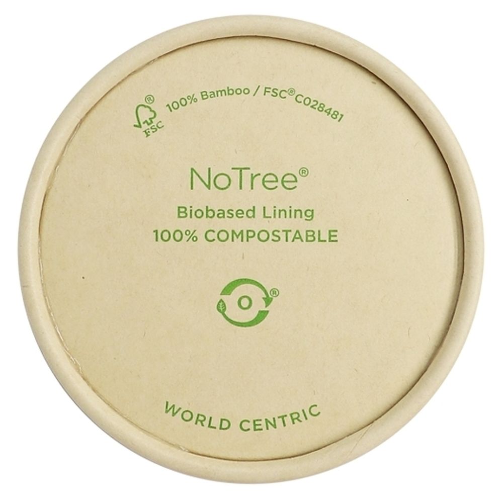 World Centric Notree Paper Lid For 4 Ounce Portion Cup, 25 Count -- 40 Per Case