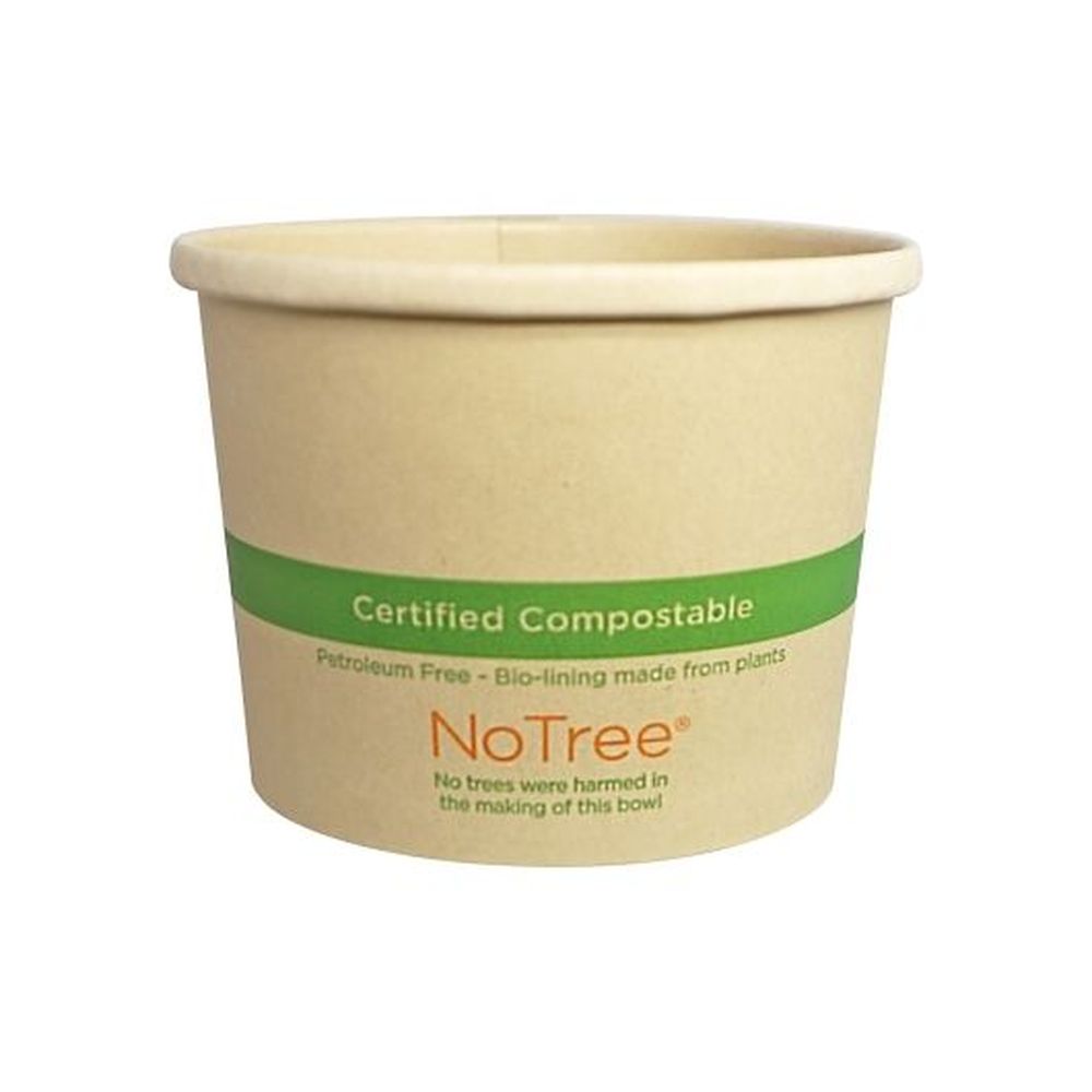 World Centric 12 Ounce Notree Tall Paper Bowl, 25 Count -- 20 Per Case