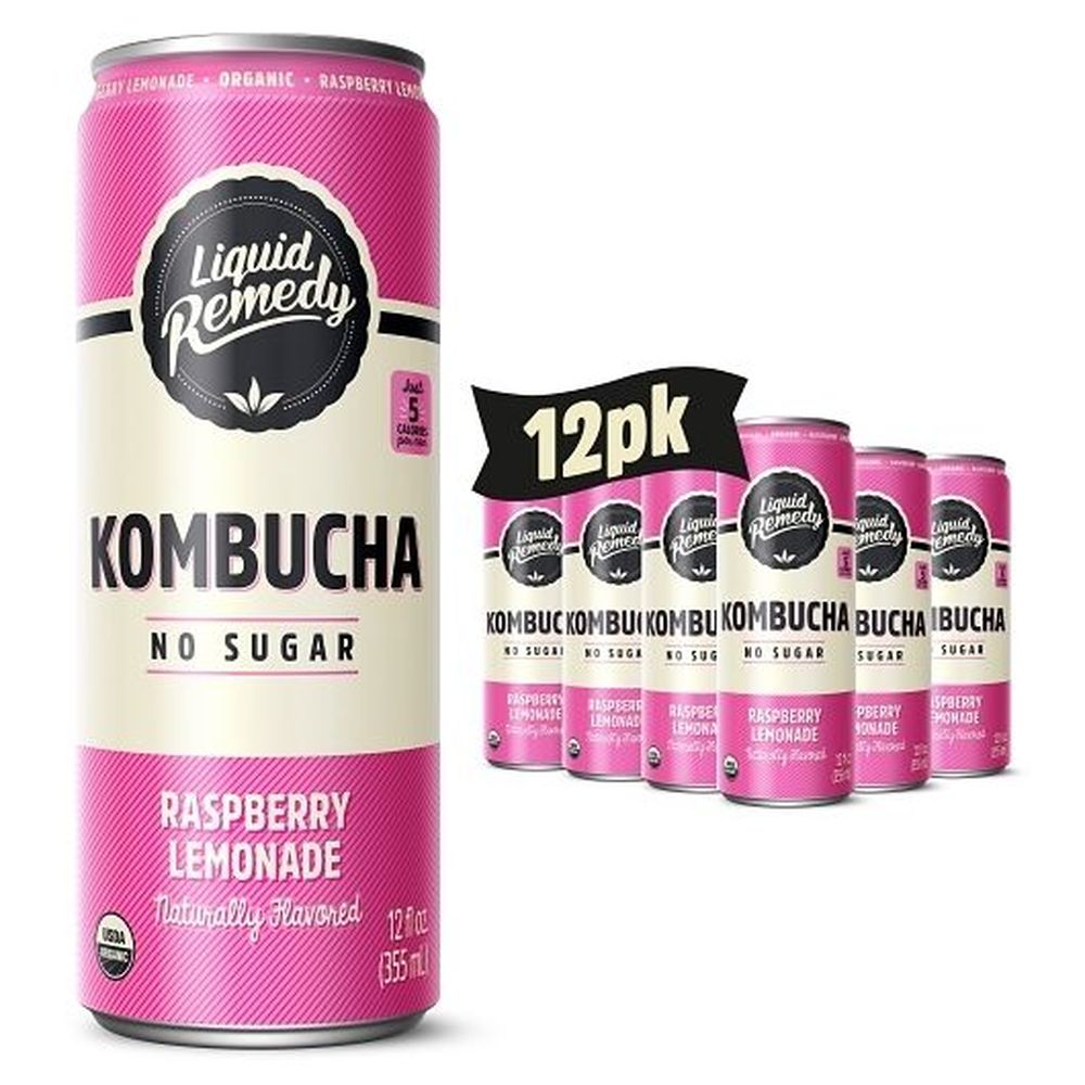 Liquid Remedy Raspberry Lemonade Kombucha, 12 Fluid Ounce -- 12 Per Case