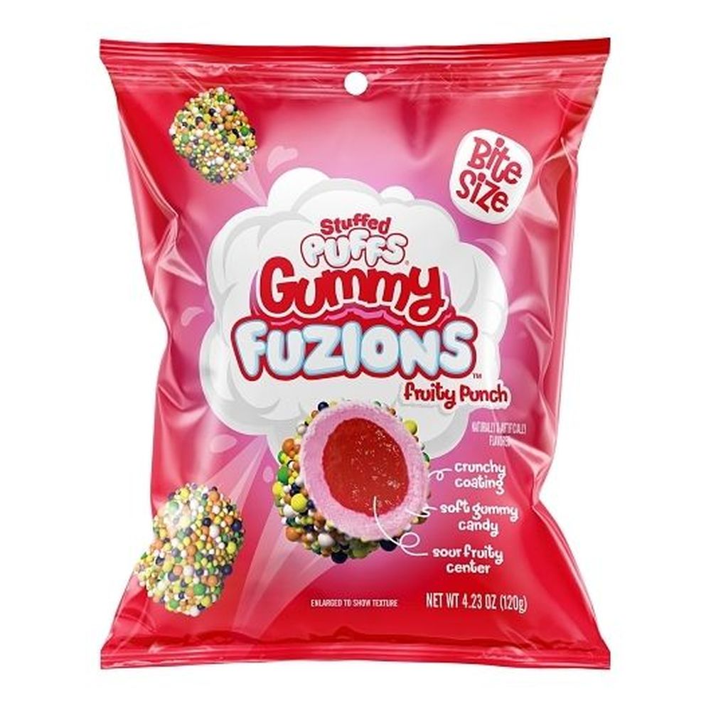 Stuffed Puffs Fruity Punch Gummy Fuzions, 4.23 Ounce -- 8 Per Case