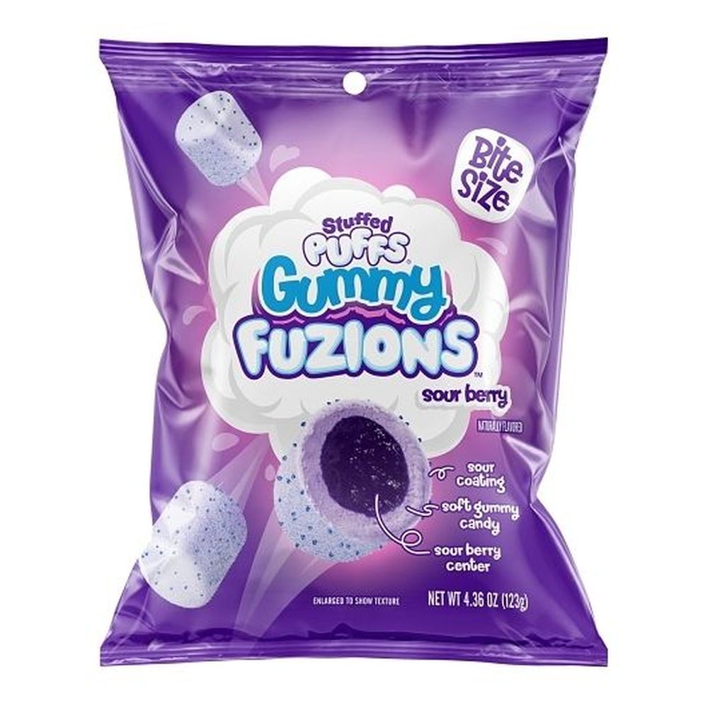 Stuffed Puffs Sour Berry Gummy Fuzions, 4.36 Ounce -- 8 Per Case