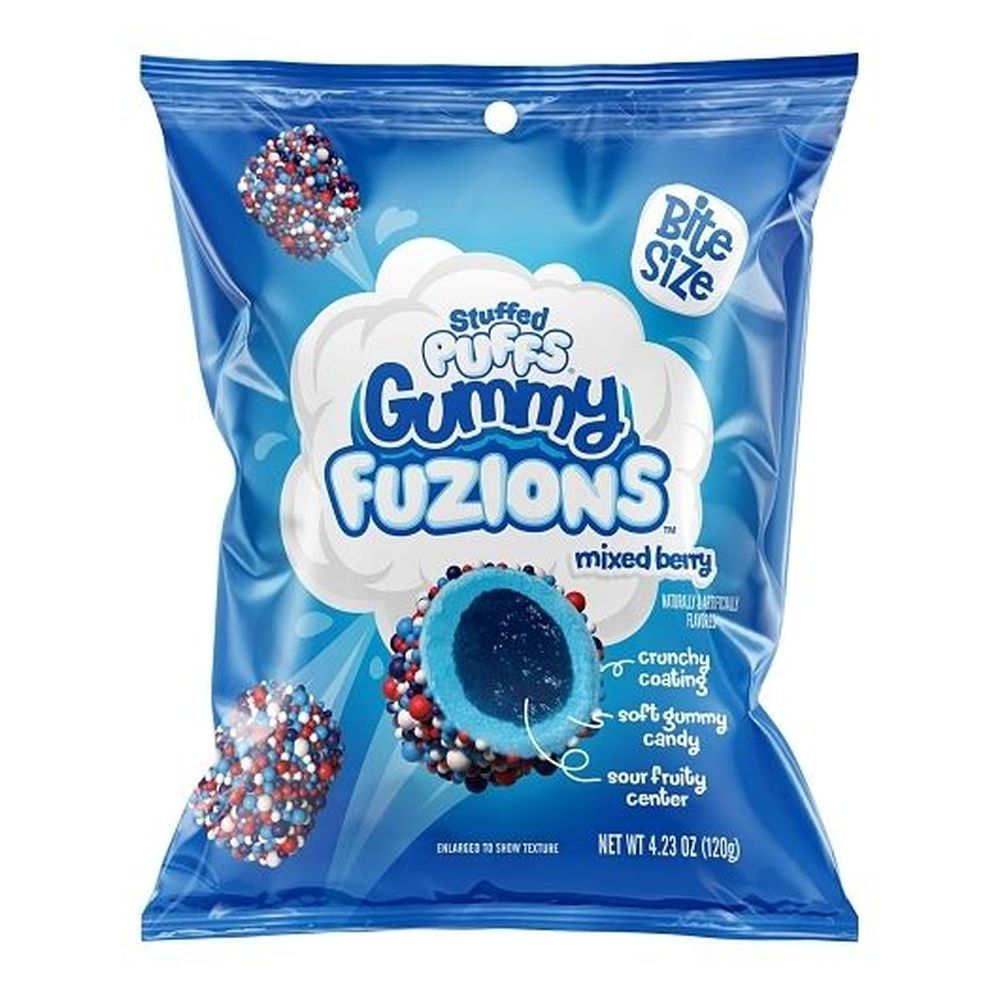 Stuffed Puffs Mixed Berry Gummy Fuzions, 4.36 Ounce -- 8 Per Case