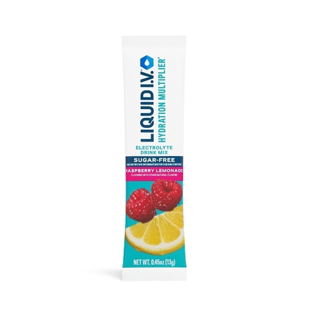 Liquid I.v. Raspberry Lemonade Hydration Multiplier Electrolyte Drink Mix, 0.45 Ounce -- 96 Per Case