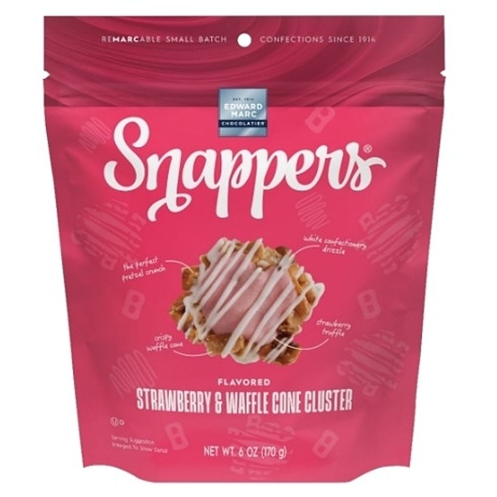 Snappers Strawberry Waffle Cone Cluster, 6 Ounce -- 10 Per Case