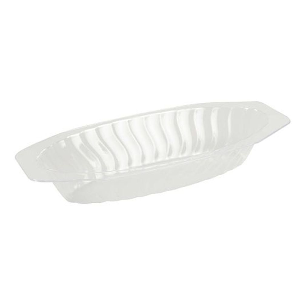 Flairware Polystyrene 15 Ounce Clear Scalloped Gravy Boat