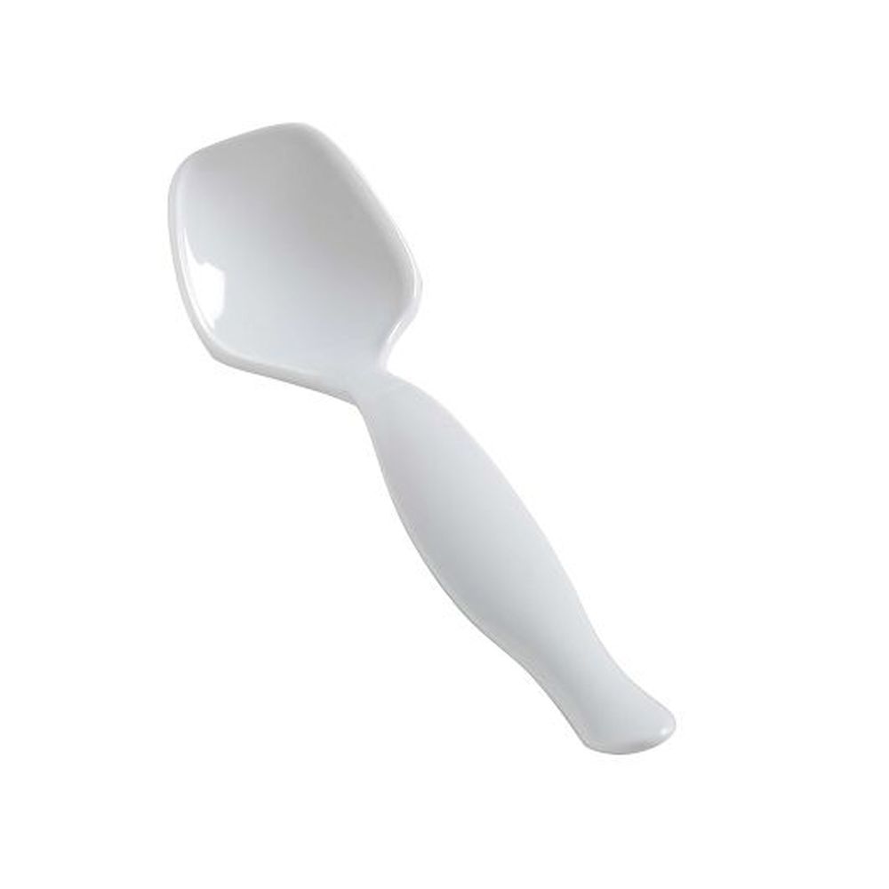 Pleasers 8.5 inch Individually Wrapped Polystyrene White Serving Spoon