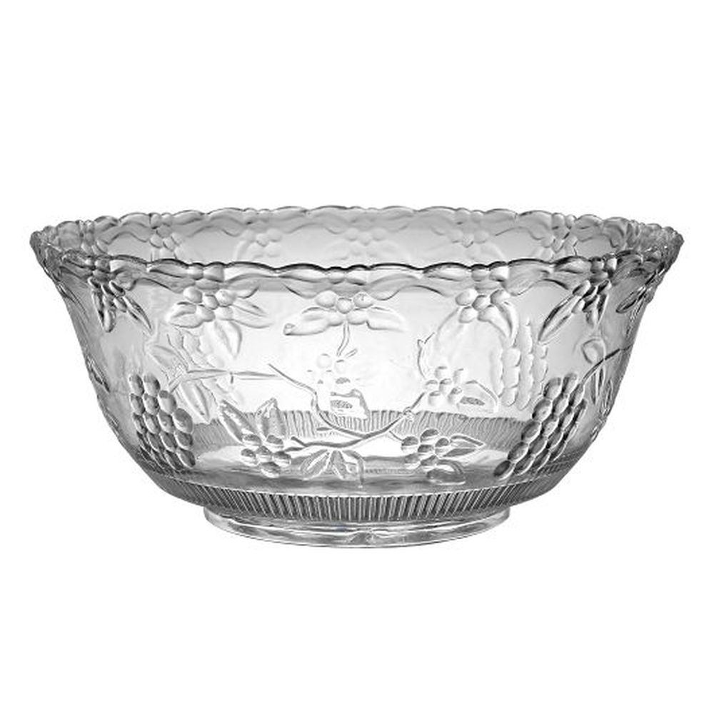 Prisms 8 Quart Polystyrene Clear Punch Bowl