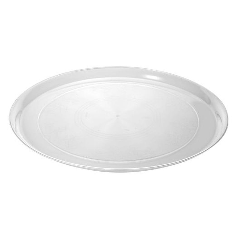 Platter Pleasers 16 inch Polystyrene Clear Round Supreme Serving Tray