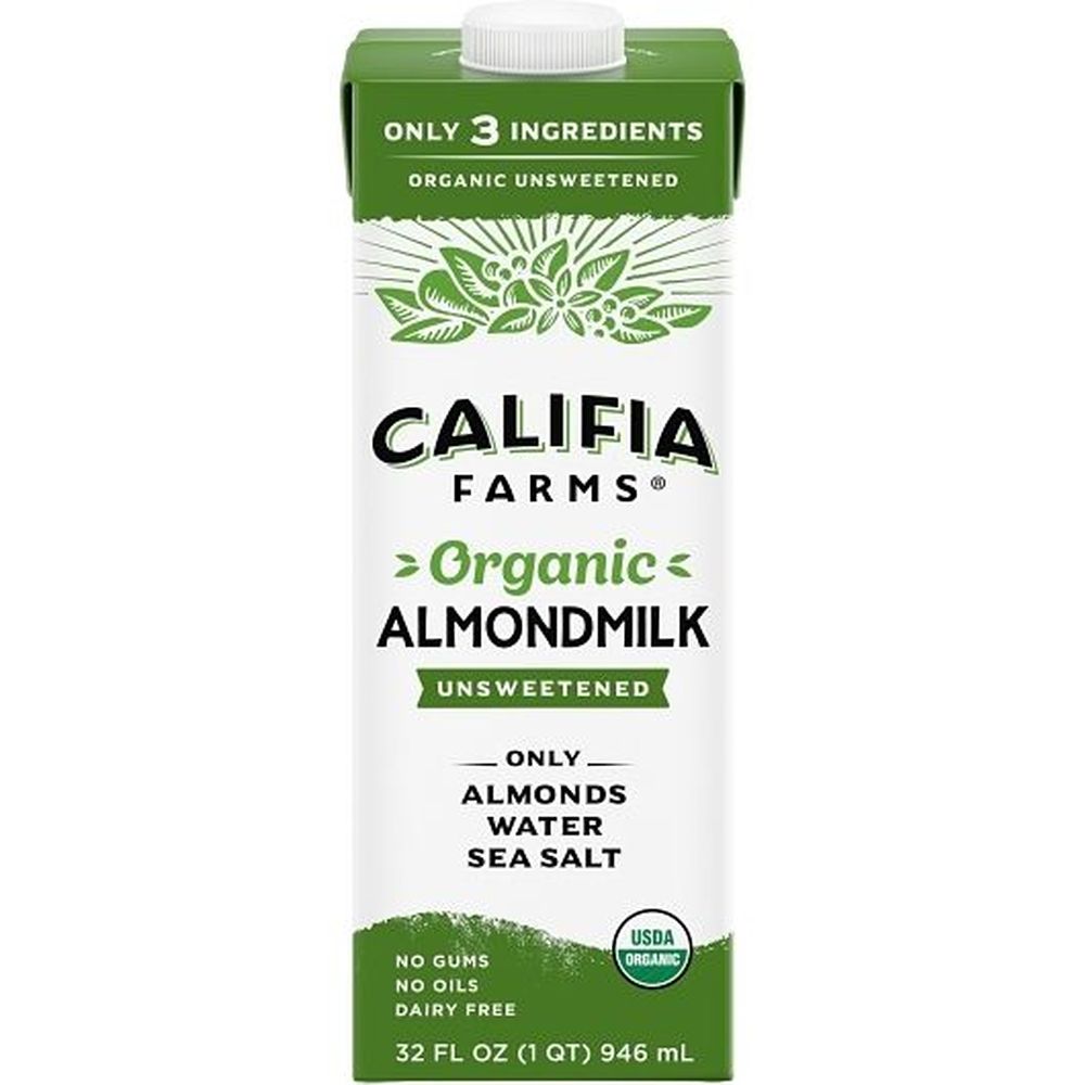 Califia Farms Shelf Stable Organic Almond Milk, 32 Fluid Ounce -- 6 Per Case