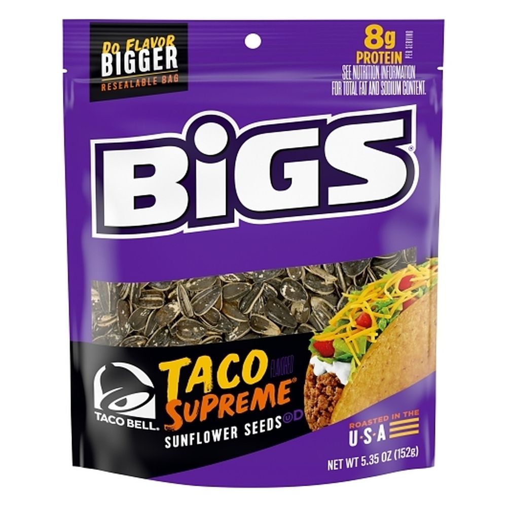 Bigs Taco Supreme Sunflower Seeds, 5.35 Ounce -- 12 Per Case