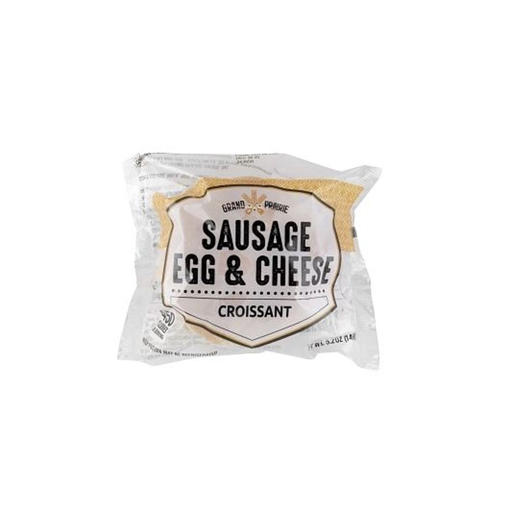 Grand Prairie Foods Sausage Egg And Cheese Croissant Sandwich, 5 Ounce -- 24 Per Case
