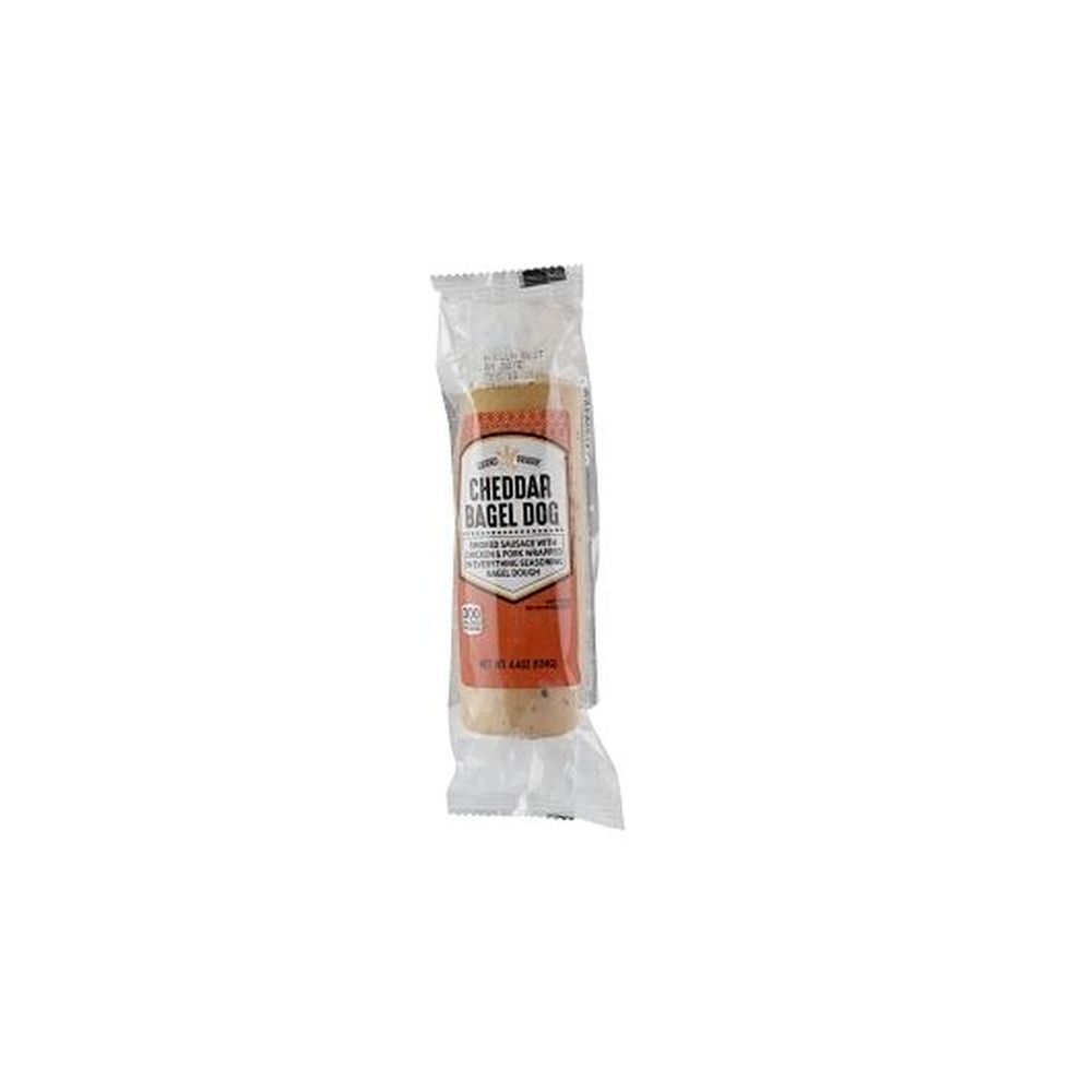 Grand Prairie Cheddar Dog-Smoked Sausage Wrapped in Everything Bagel Dough -- 24 per case