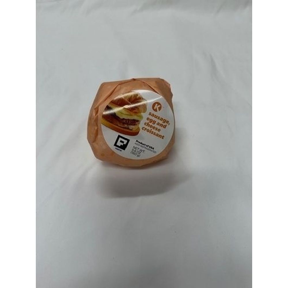Circle K Sausage Egg And Cheese Buttery Croissant, 0.35 Pound -- 12 Per Case