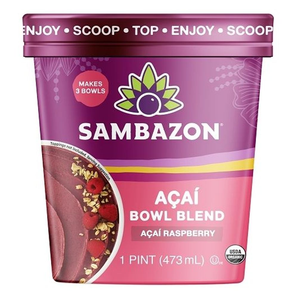 Sambazon Organic Acai Raspberry Bowl Blend, 410 Gram -- 8 Per Case
