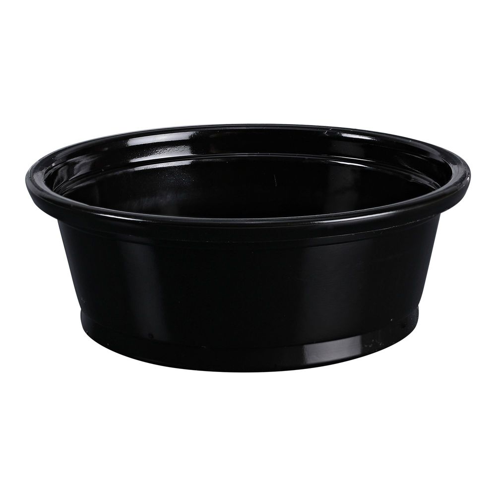 Black Plastic Portion Cup 1.5 Ounce