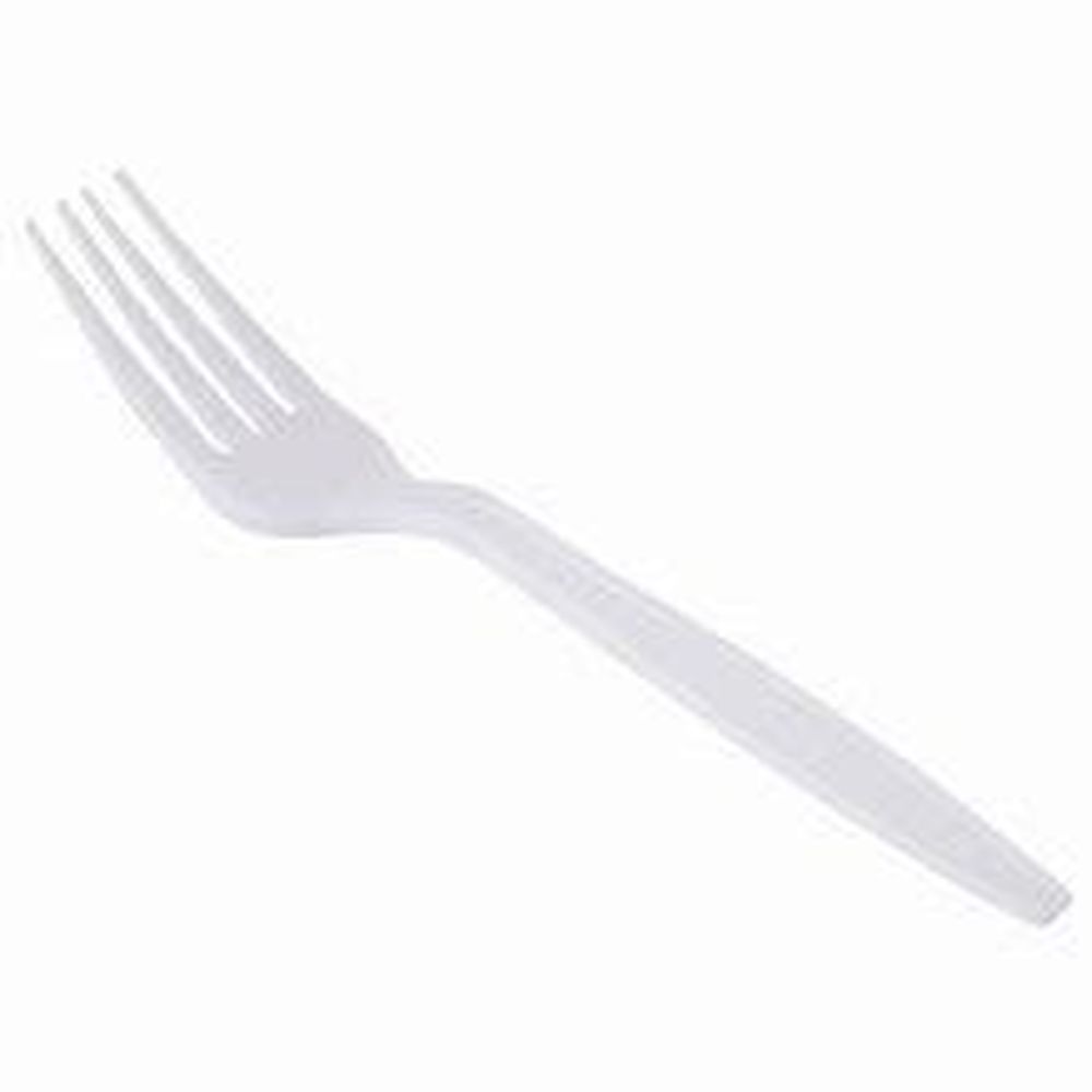 White Polypropylene Medium Weight Fork