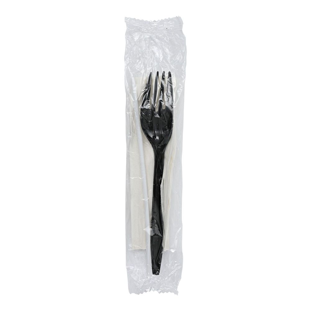 Black Polypropylene Medium Weight Cutlery Kit