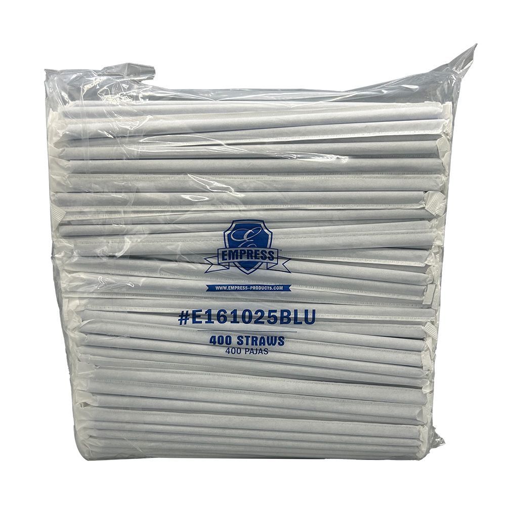 Dark Blue Polypropylene Paper Wrapped Giant Straw