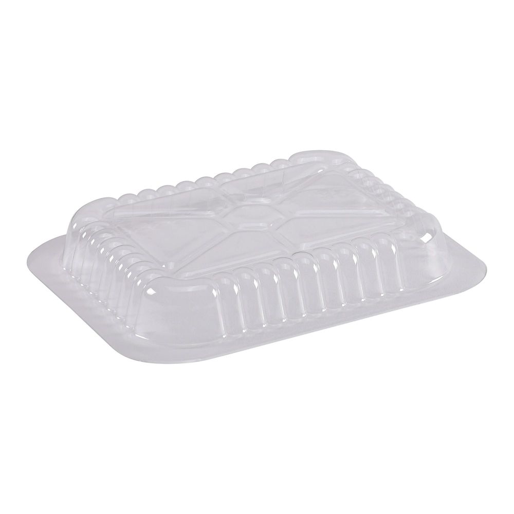 Plastic Oblong Dome Lid for 1 Pound Aluminum Foil Pan