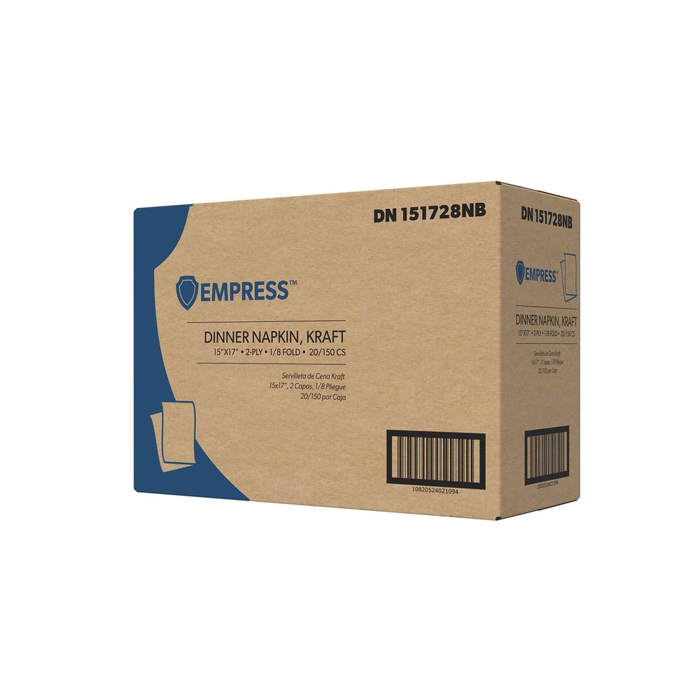 Kraft 1/8 Fold 2-Ply Dinner Napkin - Brick Pack