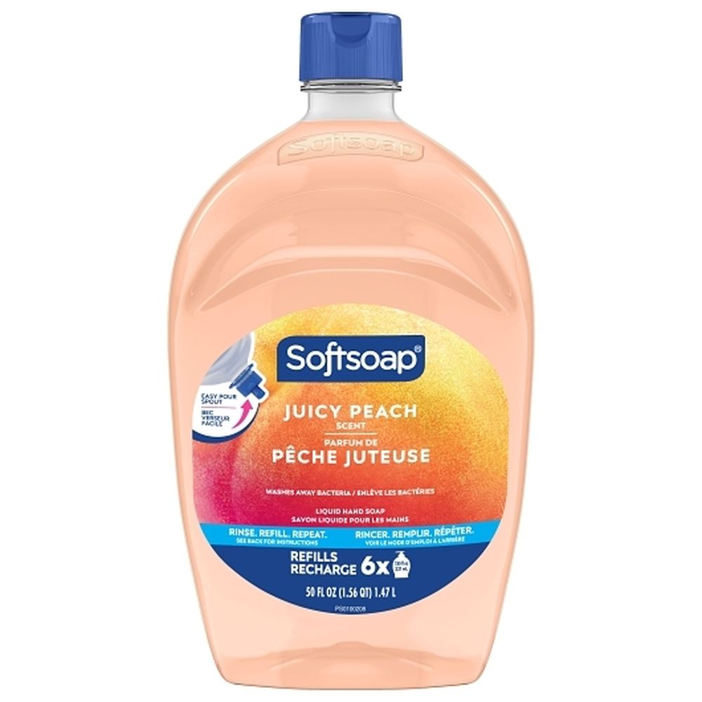 Softsoap Juicy Peach Liquid Hand Wash Refill, 50 Ounce -- 3 Per Case