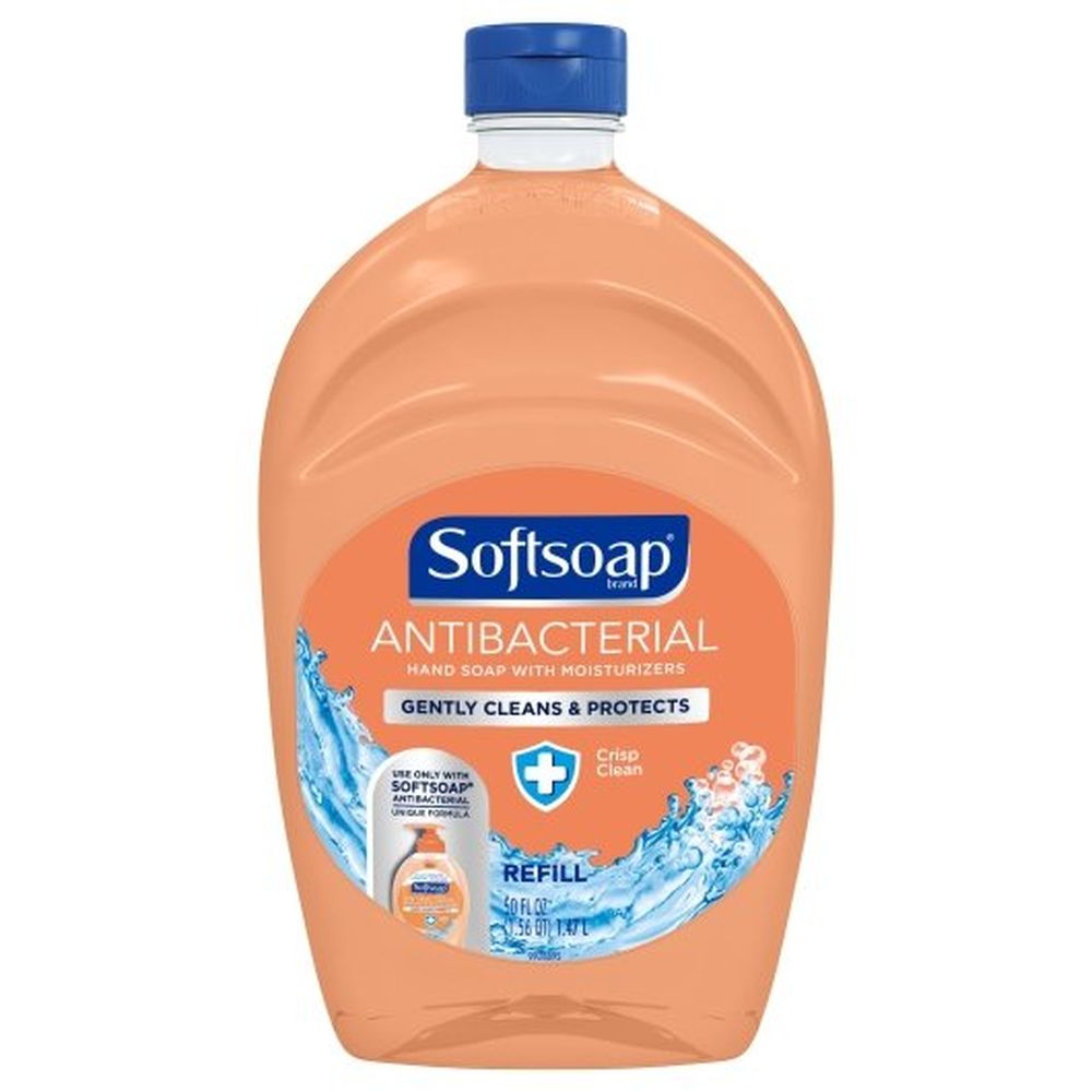 Softsoap Crisp Clean Antibacterial Liquid Hand Wash Refill, 50 Ounce -- 3 Per Case