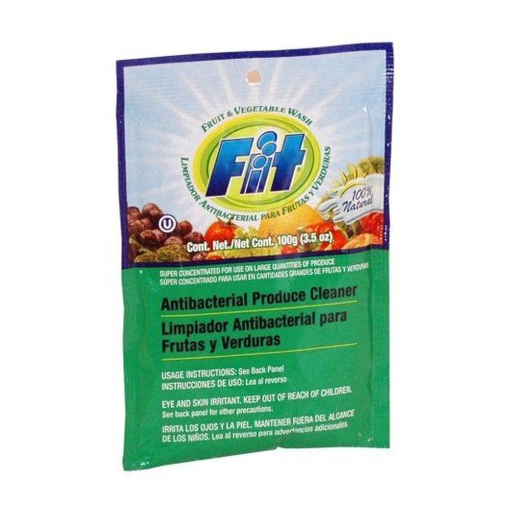 Fit Fruit And Vegetable Produce Wash Powder, 100 Gram Pouch -- 50 Per Case