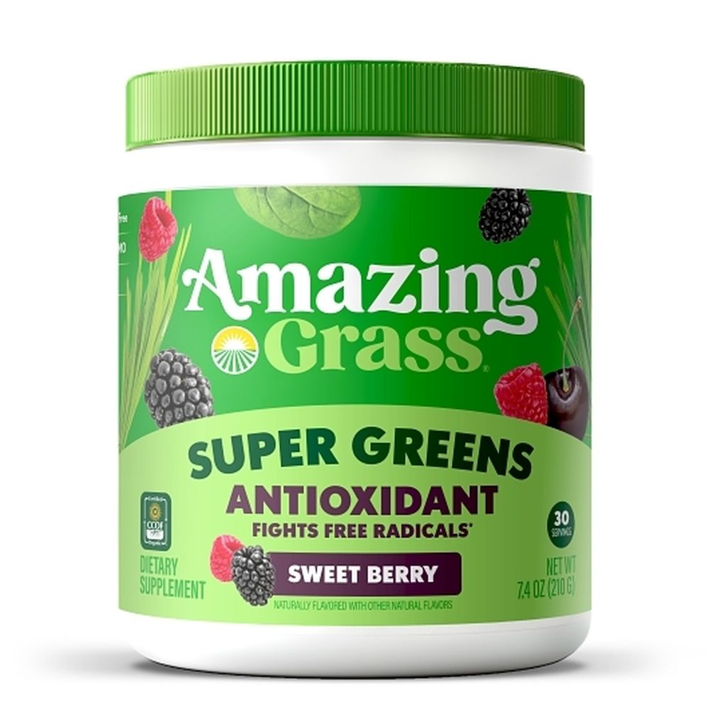 Amazing Grass Sweet Berry Antioxidant Super Greens, 7.4 Ounce -- 12 Per Case