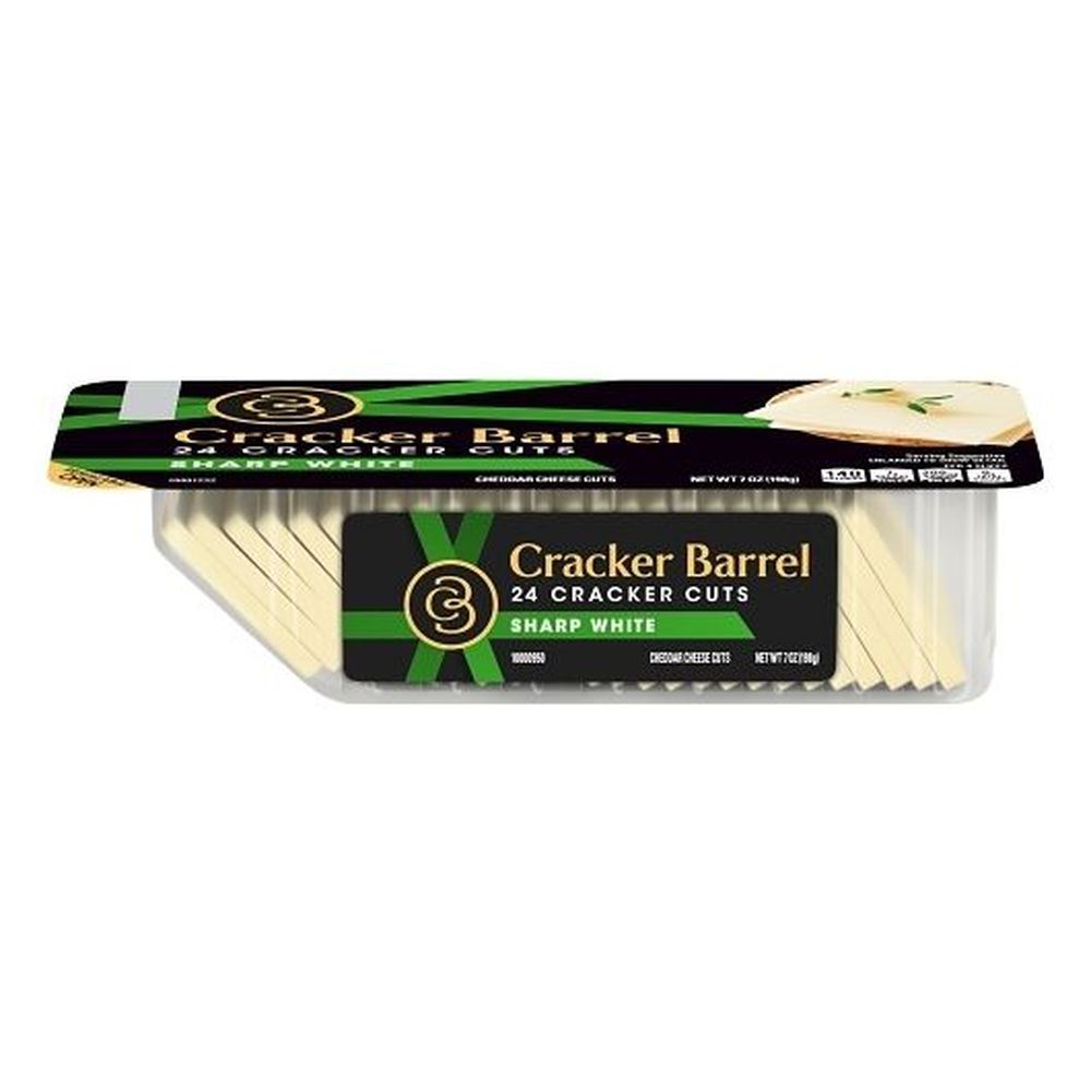 Cracker Barrel Sharp White Cheddar Cheese Cracker Cuts, 7 Ounce -- 12 Per Case
