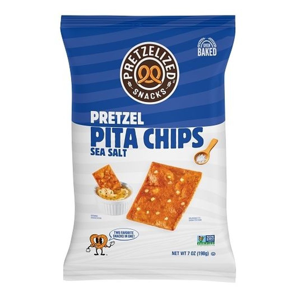Pretzelized Snacks Sea Salt Pretzel Pita Chips, 7 Ounce -- 12 Per Case