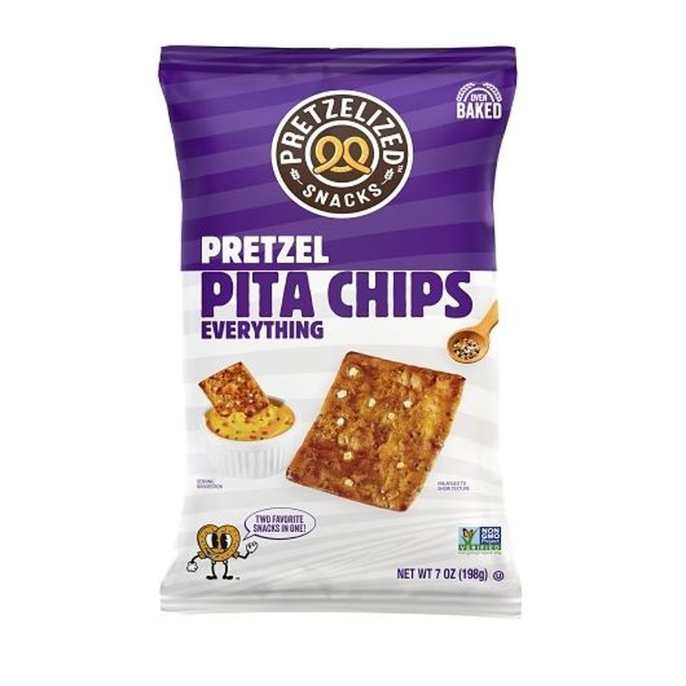 Pretzelized Snacks Everything Pretzel Pita Chips, 7 Ounce -- 12 Per Case