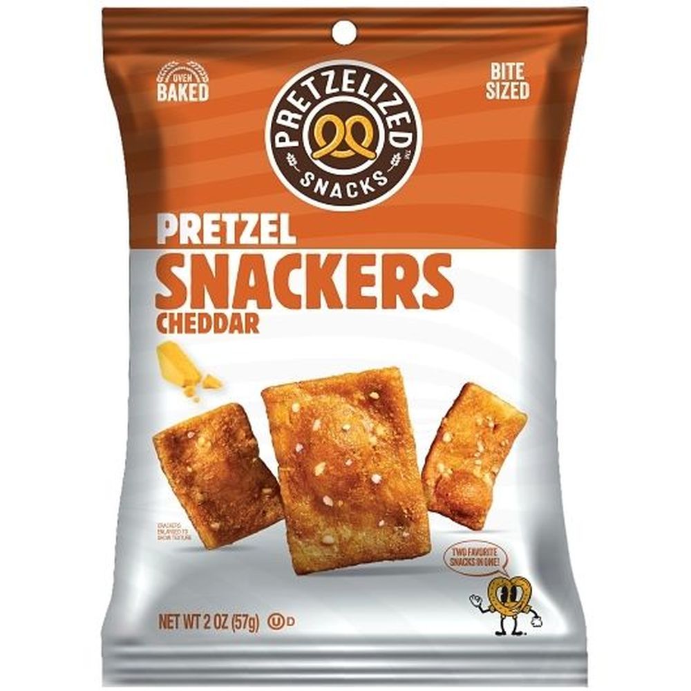 Pretzelized Snacks Cheddar Pretzel Snackers, 2 Ounce -- 64 Per Case