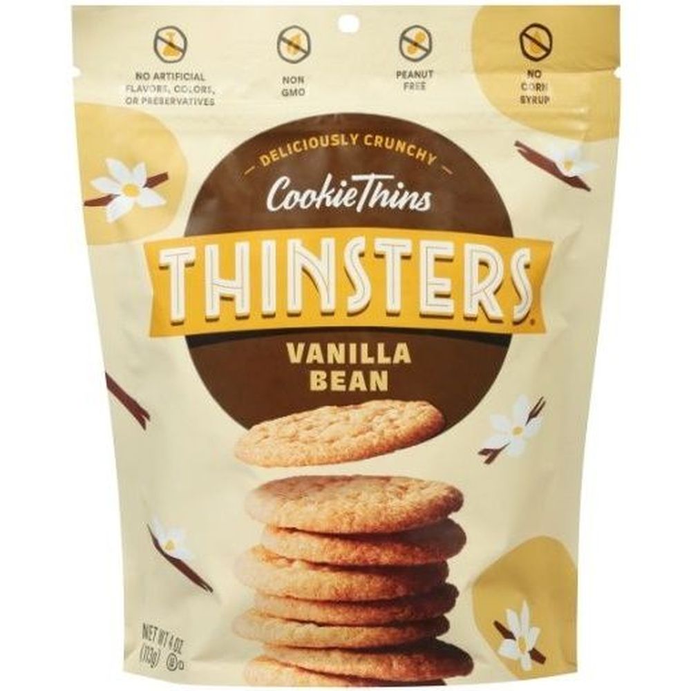 Thinsters Vanilla Bean Cookie Thins, 4 Ounce -- 12 Per Case