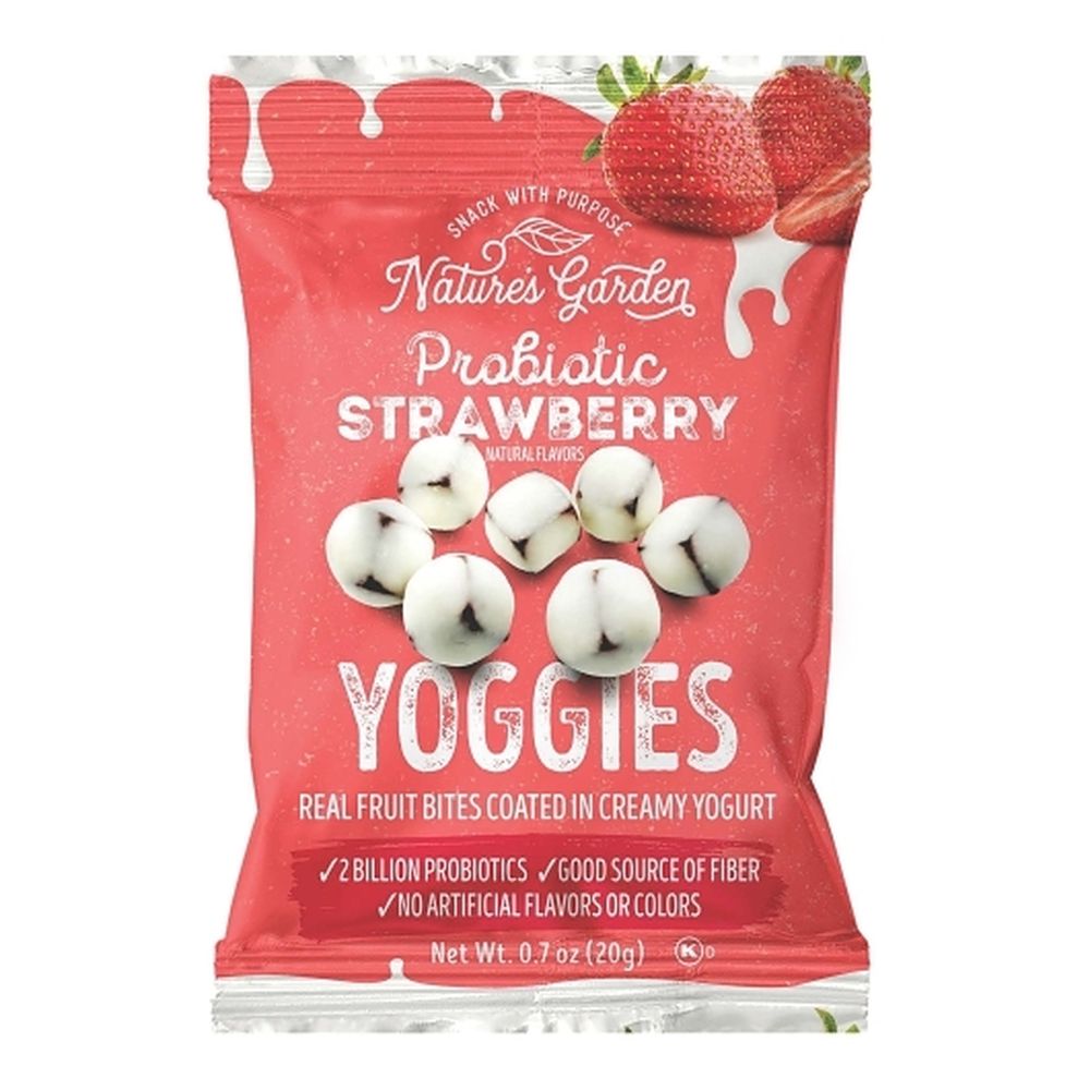 Nature's Garden Probiotic Strawberry Yoggies, 0.7 Ounce -- 100 Per Case