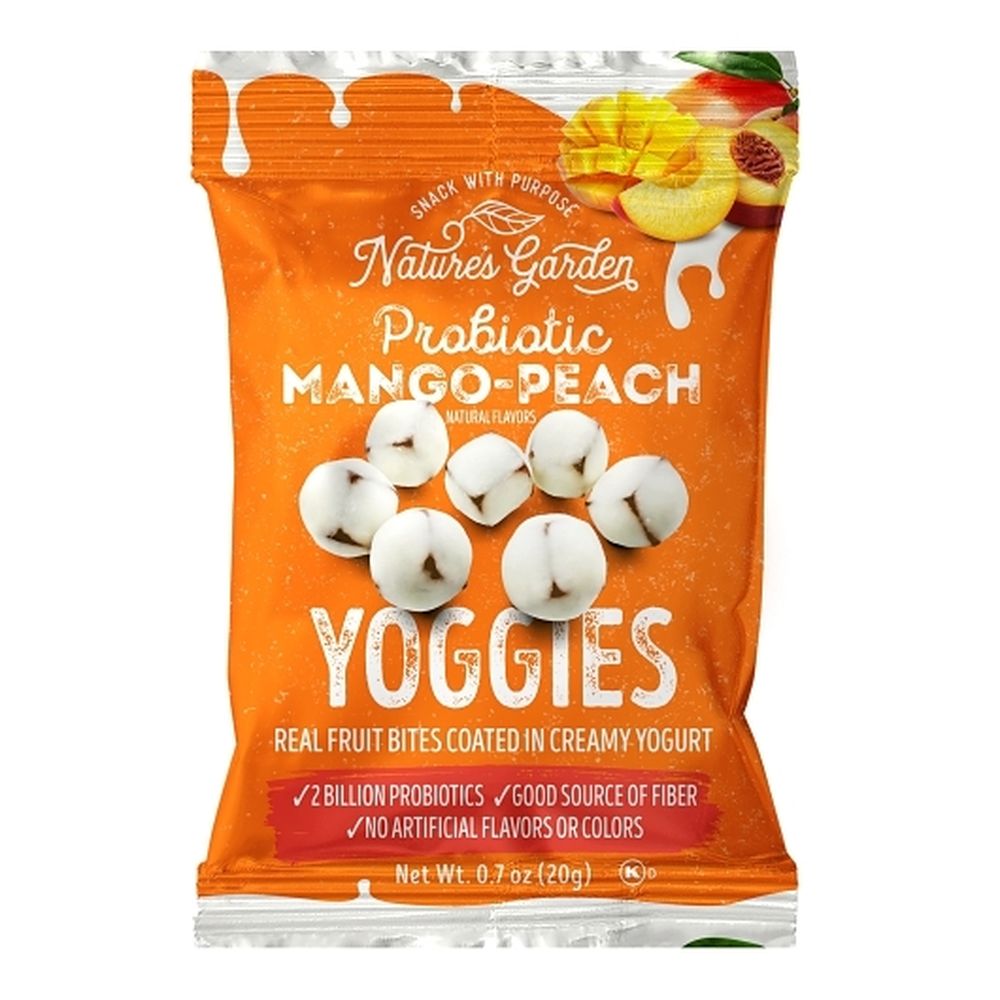 Nature's Garden Probiotic Mango Peach Yoggies, 0.70 Ounce -- 100 Per Case