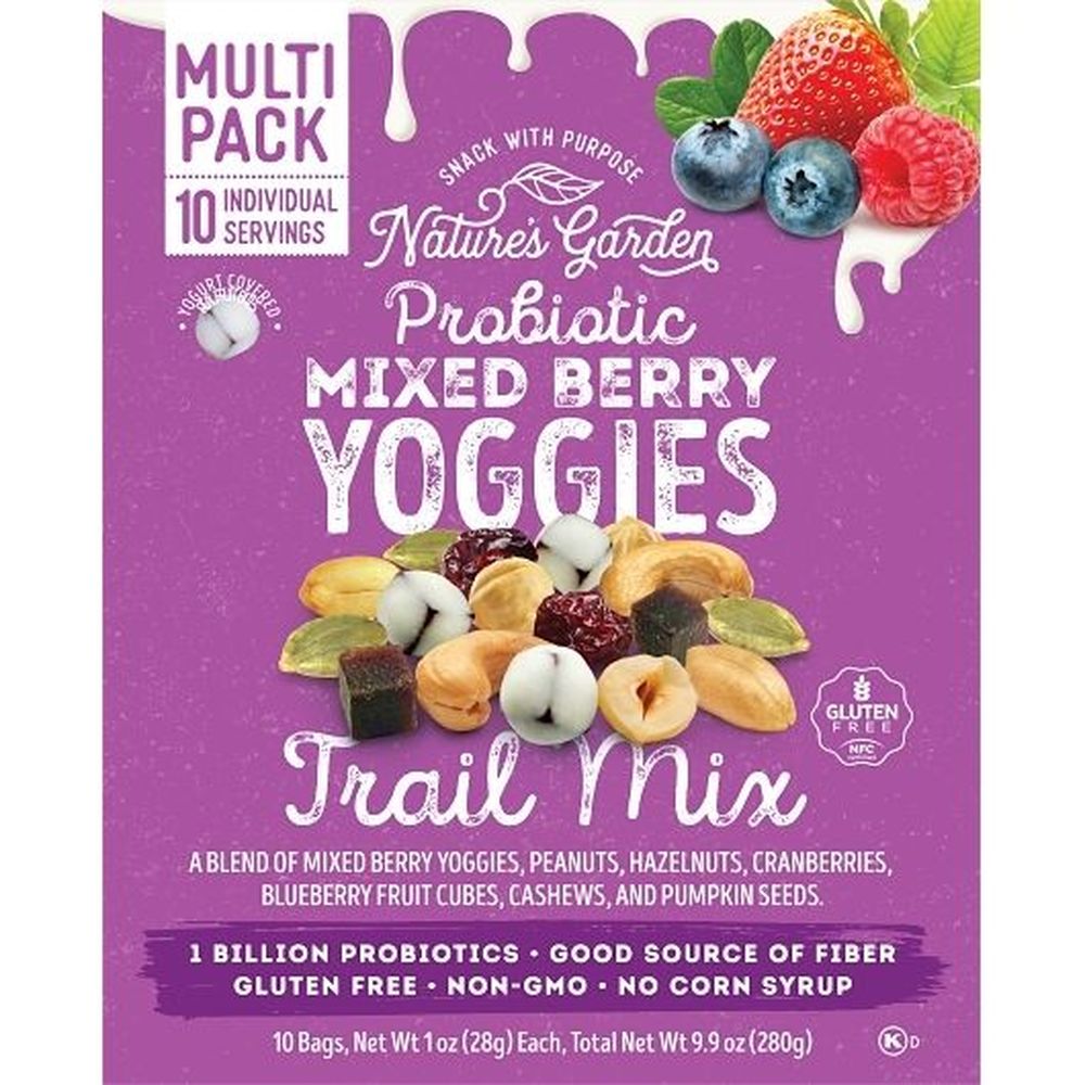 Nature's Garden Probiotic Mixed Berry Yoggies Trail Mix, 9.9 Ounce -- 6 Per Case