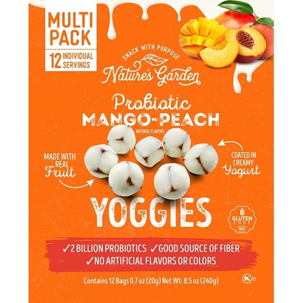 Nature's Garden Probiotic Mango Peach Yoggies, 8.5 Ounce -- 6 Per Case