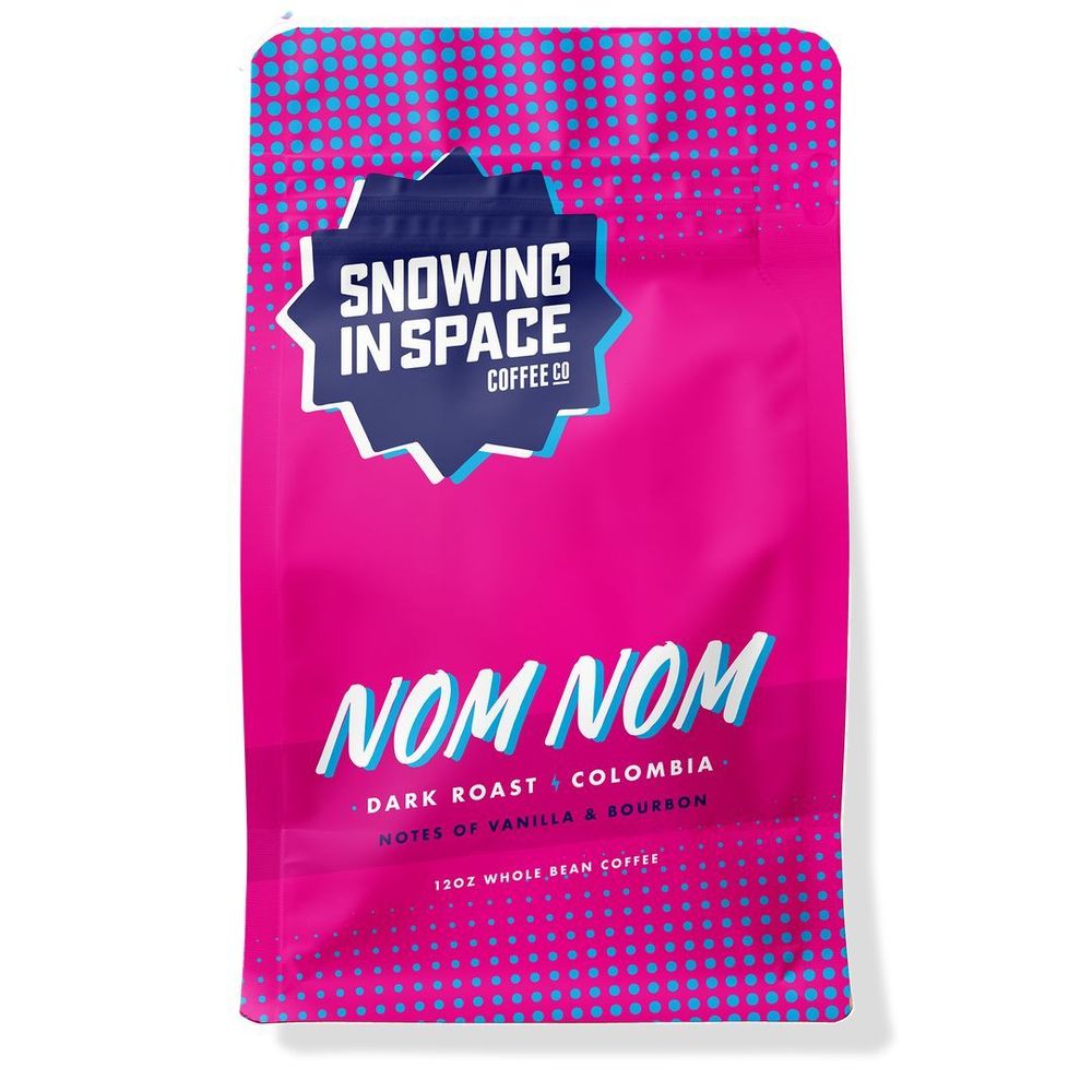 Snowing In Space Non Nom Dark Roast Colombia Whole Bean Packaged Coffee, 12 Ounce -- 6 Per Case