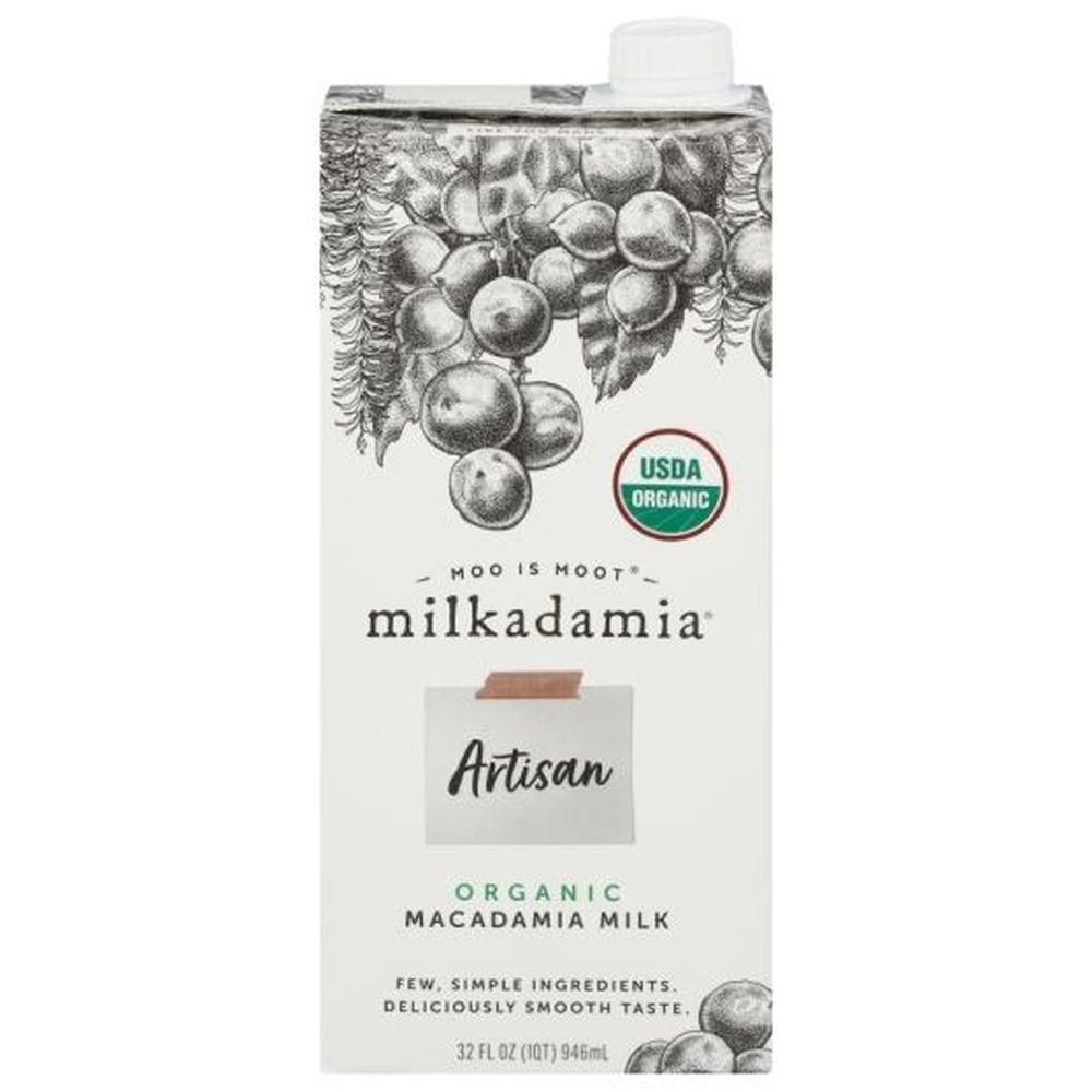 Milkadamia Artisan Organic Macadamia Milk, 32 Fluid Ounce -- 6 Per Case