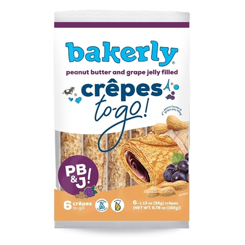 Bakerly Peanut Butter And Grape Jelly Filled Crepes, 6.78 Ounce -- 9 Per Case