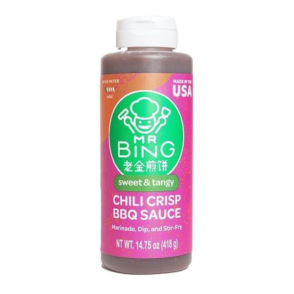Mr Bing Sweet And Tangy Chili Crisp Barbecue Sauce, 14.75 Ounce -- 6 Per Case