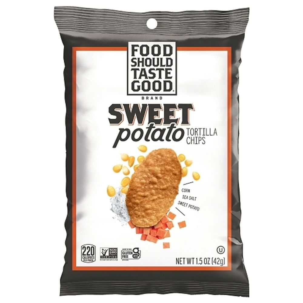 Food Should Taste Good Sweet Potato Tortilla Chips, 1.5 Ounce -- 24 Per Case