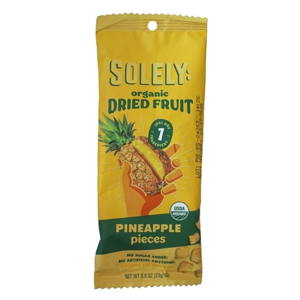 Solely Organic Dried Pineapple Pieces, 0.9 Ounce -- 24 Per Case