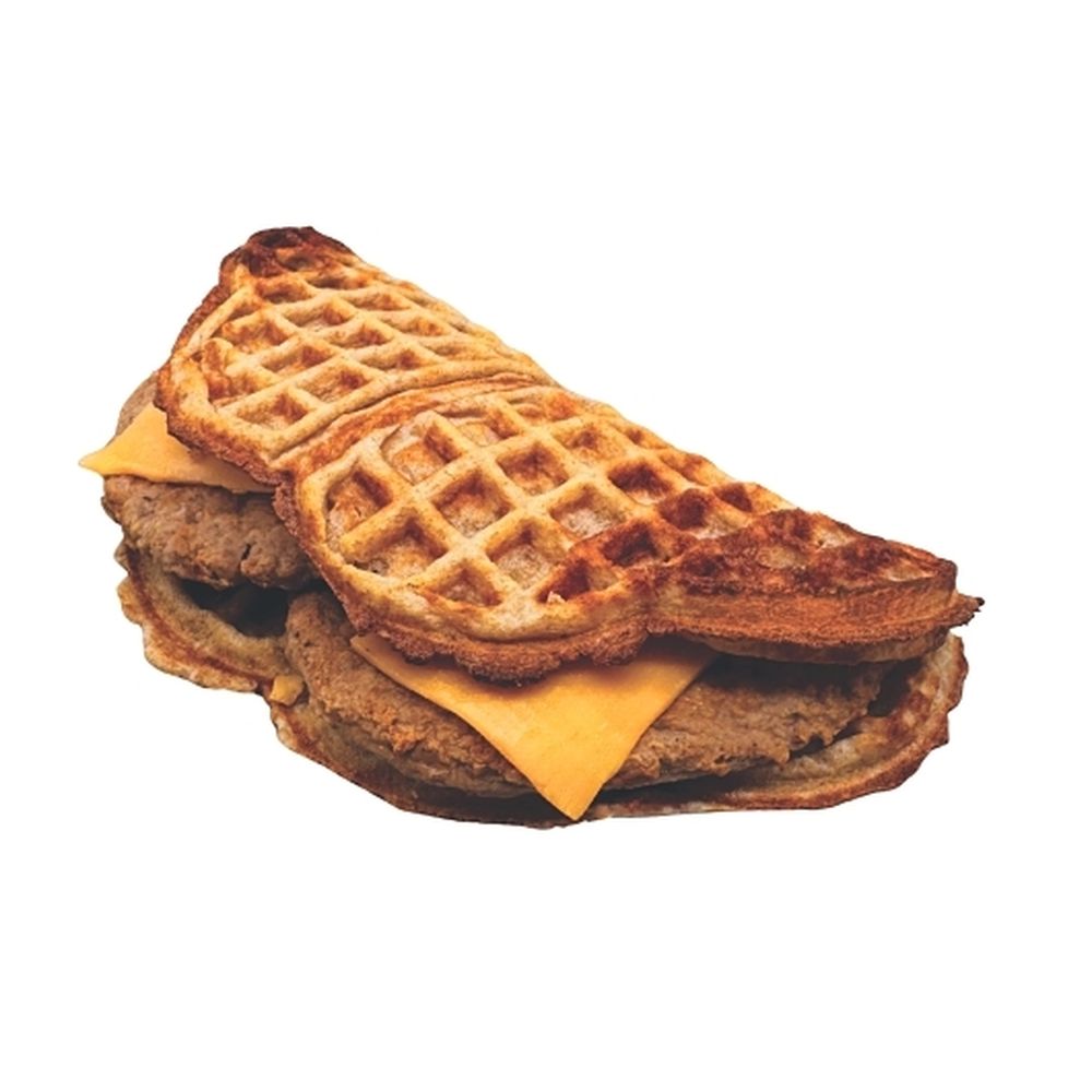 Turkey Sausage and Cheese Whole Grain Waffle Sandwich