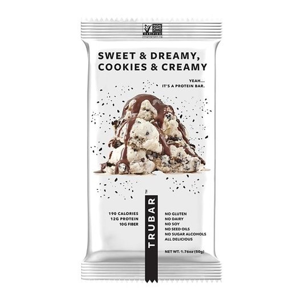 Barra De Proteína De Galletas Y Crema Sweet And Dreamy Trubar, 12 Unidades -- 6 Por Caja