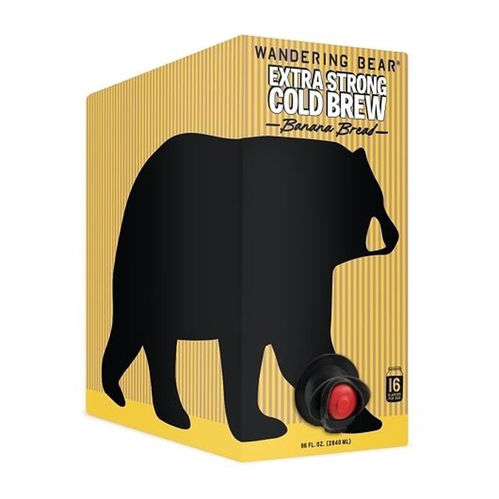 Wandering Bear Banana Bread Cold Brew Coffee, 96 Fluid Ounce -- 3 Per Case